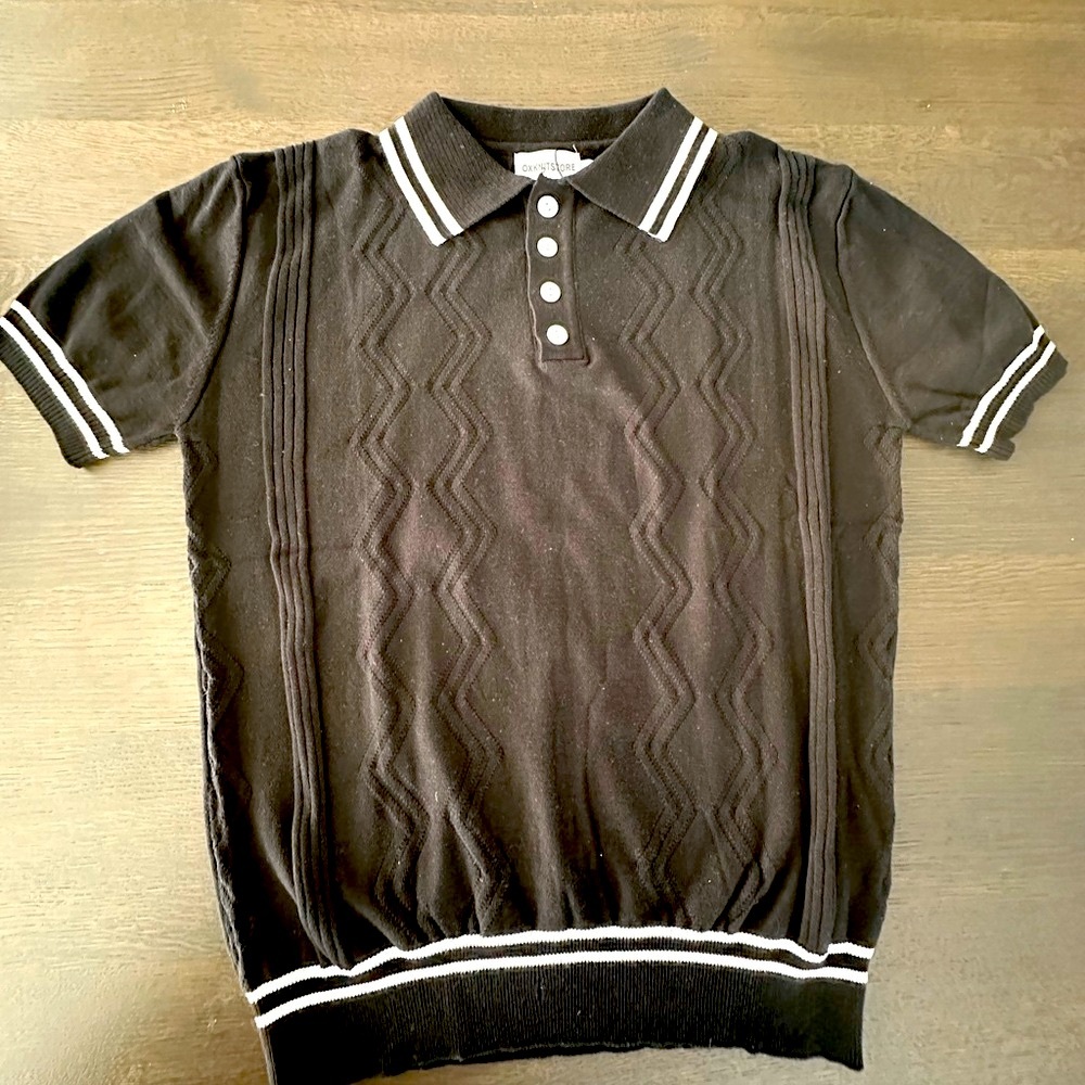 OXKNIT 60s & 70s Retro Style - Knit Shortsleeve Polo